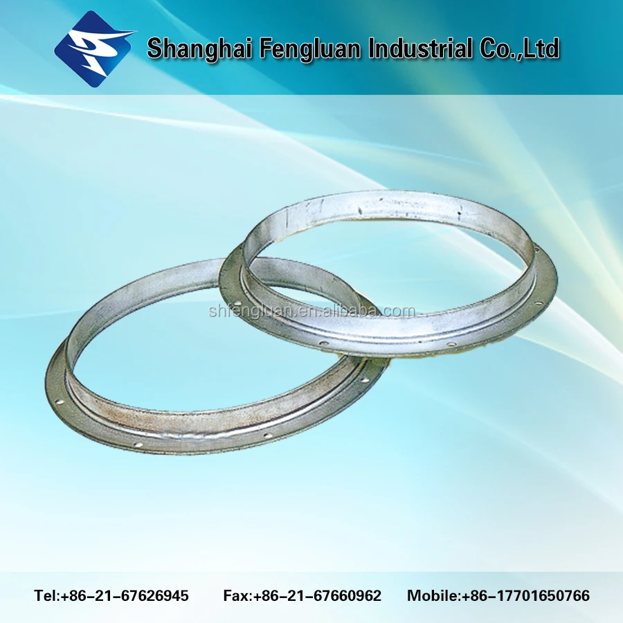 Galvanized steel round air duct flange