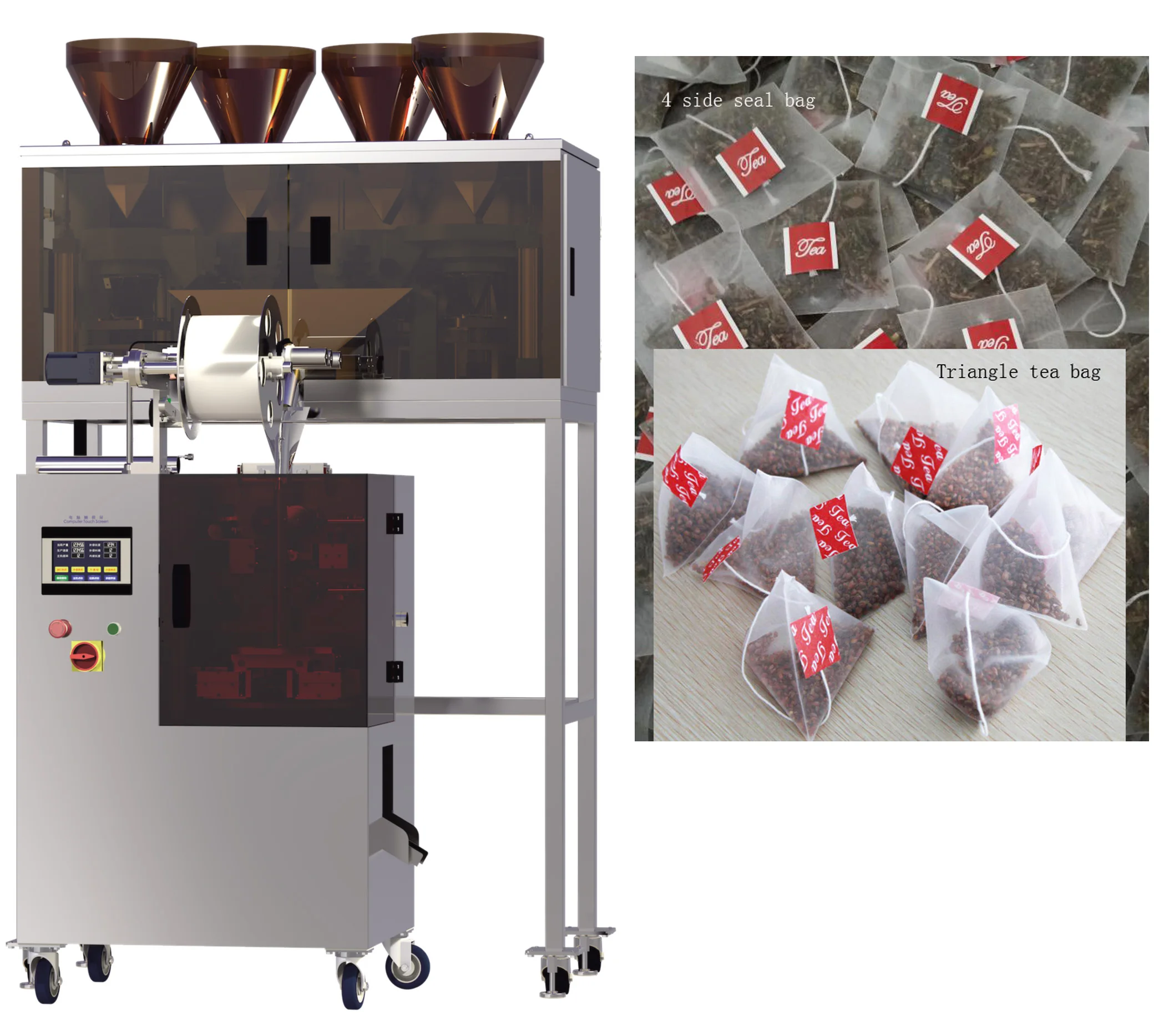 Triangle Tea Bag Ultrasonic Sealing Bag Packing Machine Tea Bag Packing Machine Filter 10g 5g Tea Packer