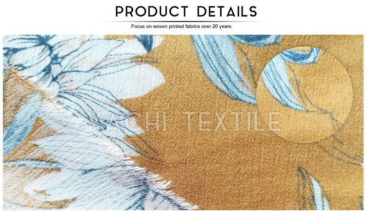 100% rayon crepe fabric printed with flowers