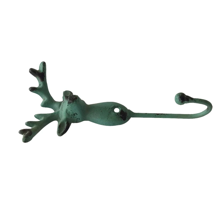 Wholesale cast iron deer head wall hanger hook