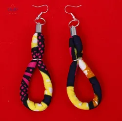 2019 новые стильные разноцветные этнические серьги Анкара, серьги с Африканским принтом Утренней славы из ткани, ювелирные изделия, серьги для женщин WYB346