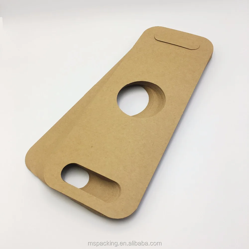 High Quality Kraft Paper Take Away 1 PCS Cup Holder Coffee Cup Carrier