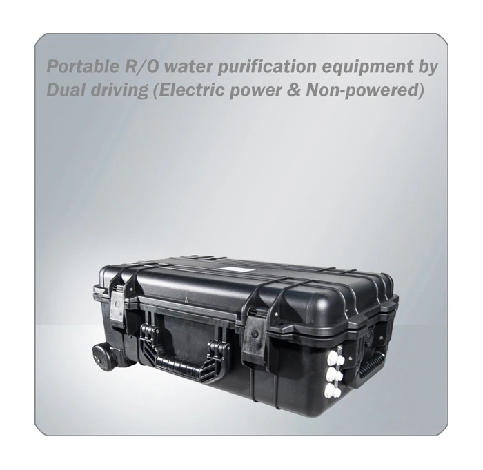 Portable R/O water purification equipment by Dual driving