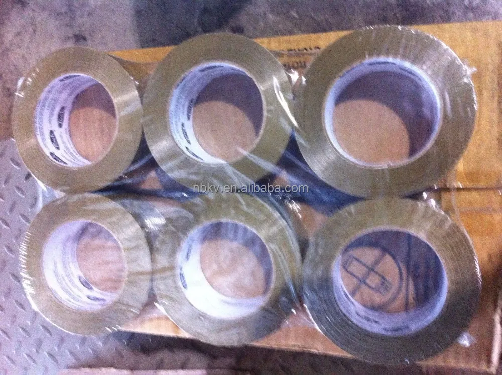 China BROWN / CLEAR / FRAGILE 48mm x 66m brown tape pack of 6 Buff BOPP Packing Tapes