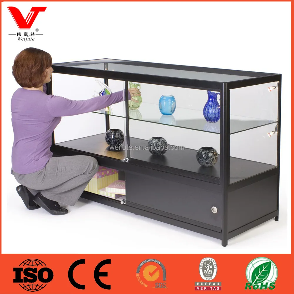 
Modern jewelry shop glass display cabinet showcase 