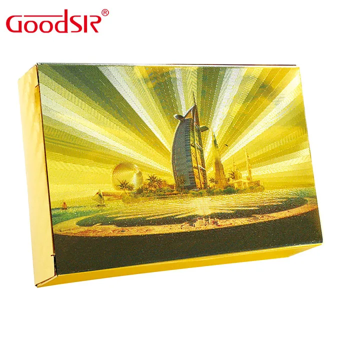 GS-18117 24k Gold Foil Playing Card Dubai PET Customized Poker Cards