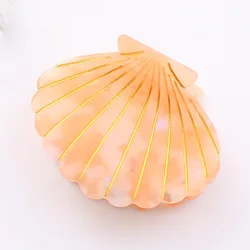 2019 Women Accessories Shell Shape Hair Clips For Women Acrylic Hair Claw