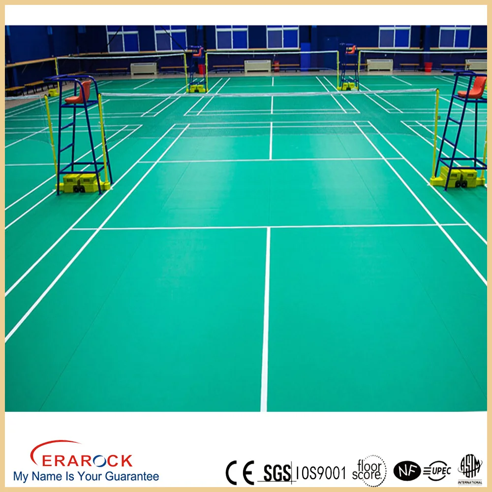 vinyl flooring wood plank for basketball / badminton court used floor pvc pu sports flooring