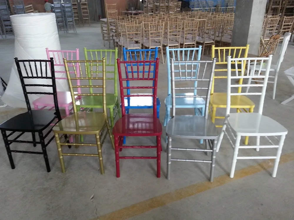China Wholesale Ready to Ship Adult White Color Wooden Tiffany Chairs Chiavari Chairs for Events Weddings