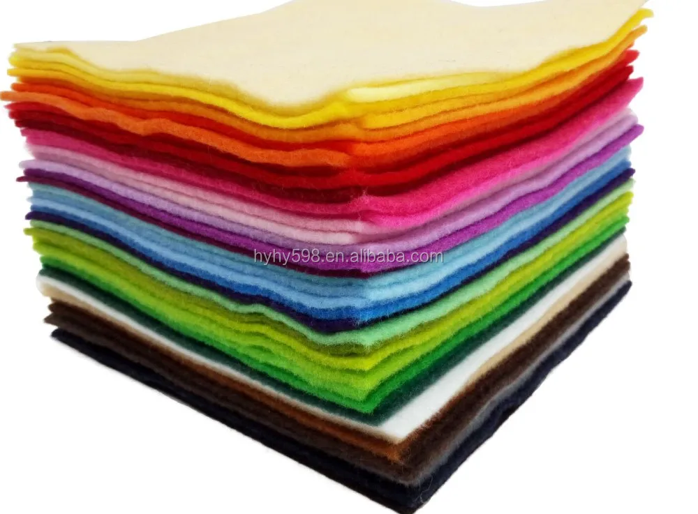 Felt Fabric sheets for Crafts flexible soft acrylic nonwoven felt fabric felt squares for sewing and toy