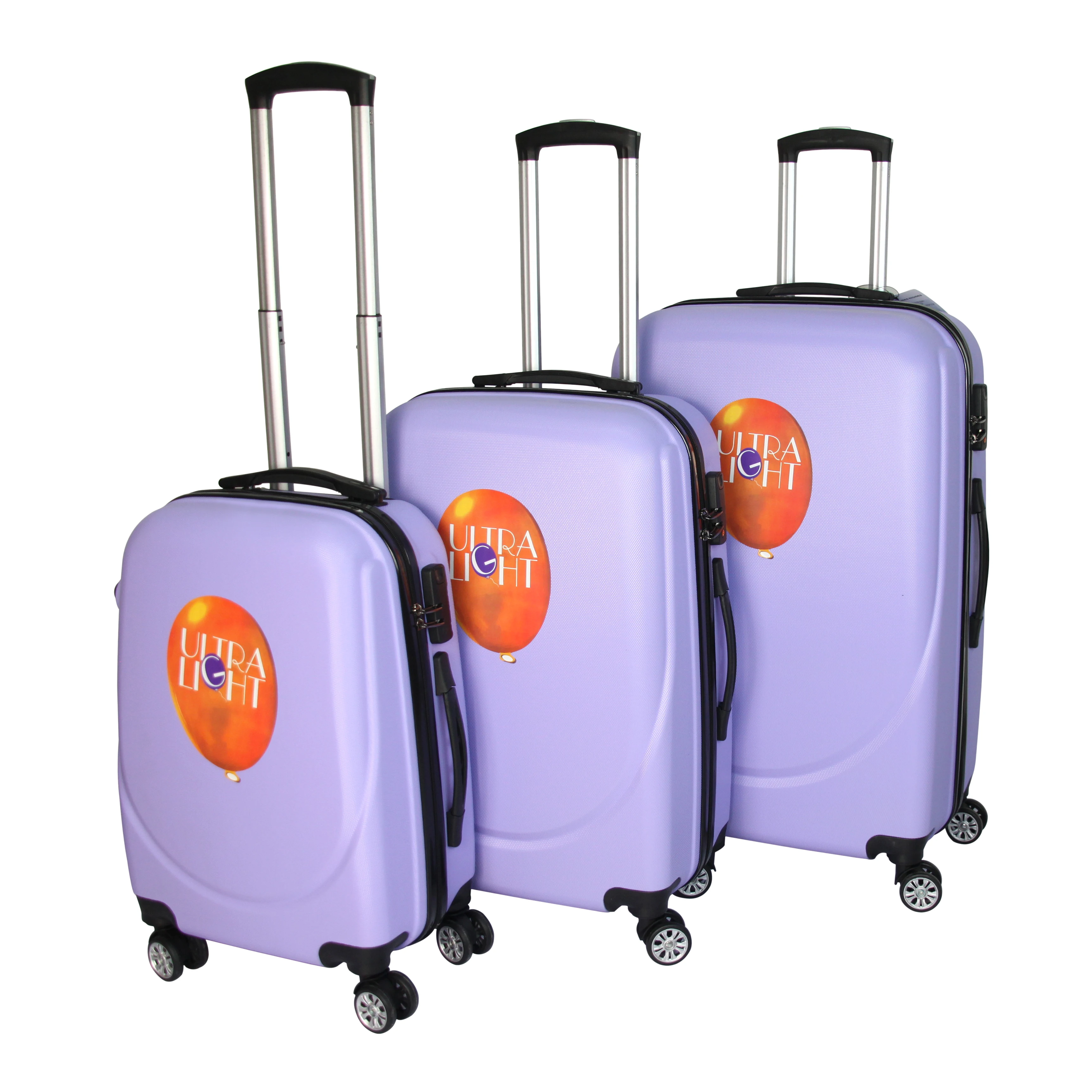 
Waterproof 3 Piece Luggage Set Lightweight Spinner Suitcase 