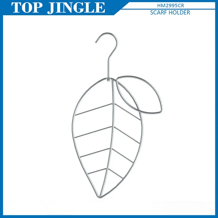 Fashionable Black Leaf Design Scarf Holder