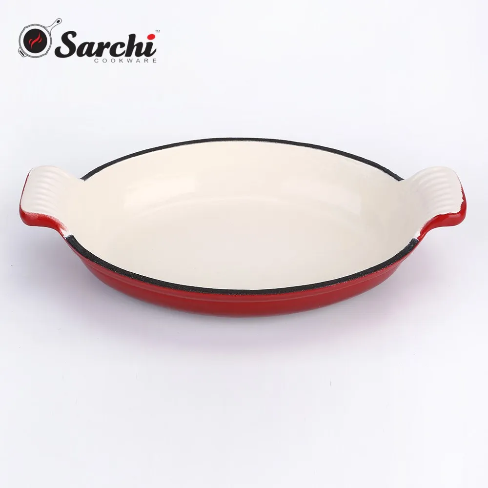 Enameled Cast Iron Pan Lasagna Pan Large Roasting Pan Casserole Dishes for the Oven