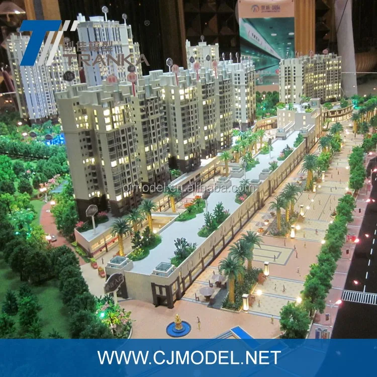 1/100 commercial street maquette for shopping mall / architecture model making