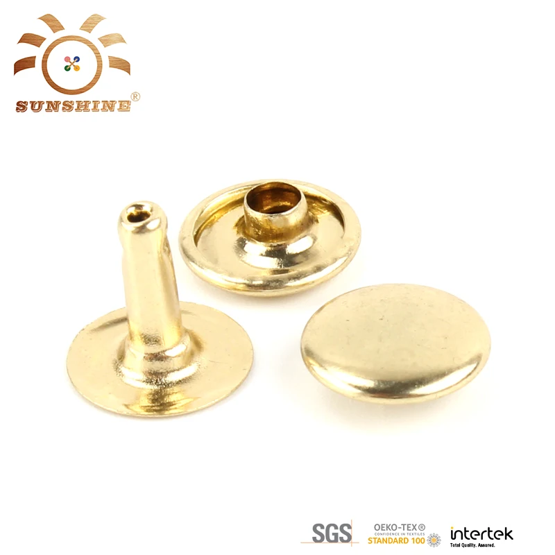 
Factory wholesale and OEM Double Face and Single Cap metal rivet stud for garment 