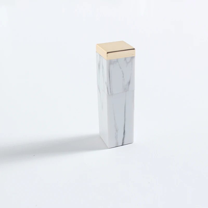 magnetic buckle lipstick tube white marble lip balm tube