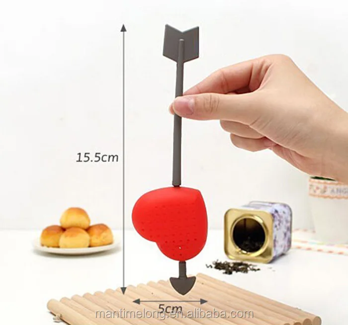 Cute New Love Heart Arrow Herb Sweet Valentine tea infuser tea strainer tea filter