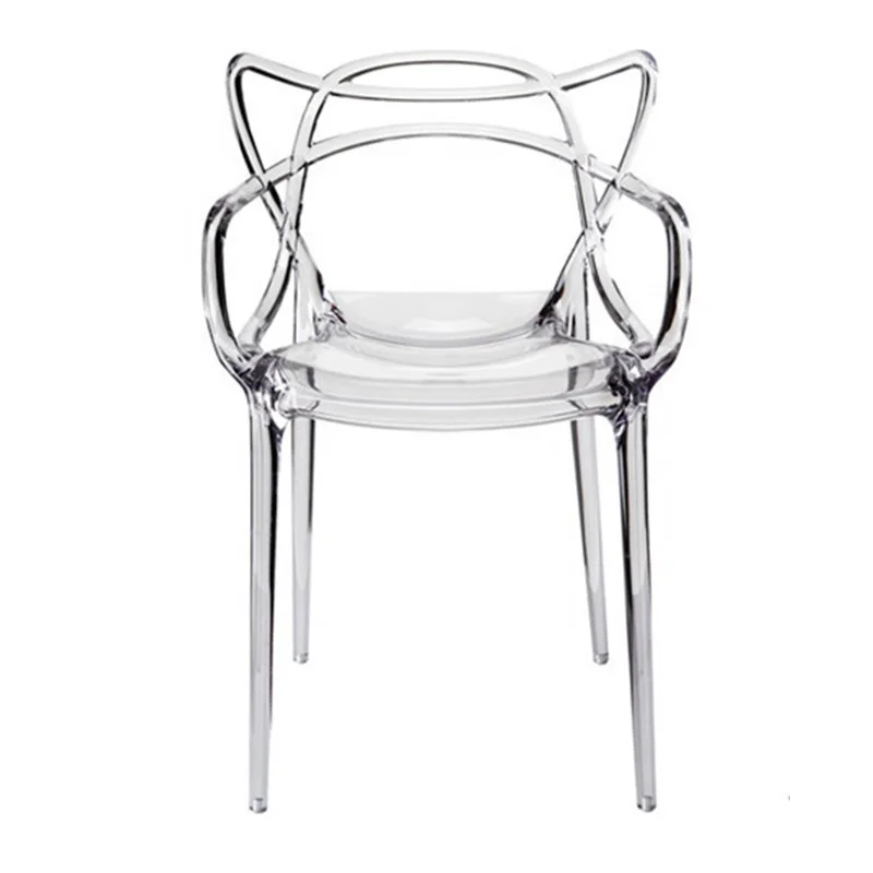 
Modern classic one piece master stackable plastic leisure dining chairs with adult sizes 