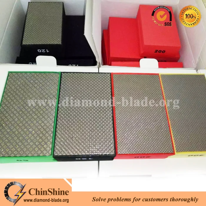 Electroplated Sponge Block Type Diamond Hand Polishing Pads