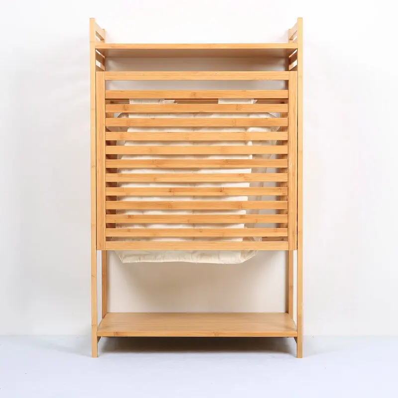 BAMBKIN bamboo storage cleaning laundry basket laundry hamper with removable liner clothes bin sorter storage rack