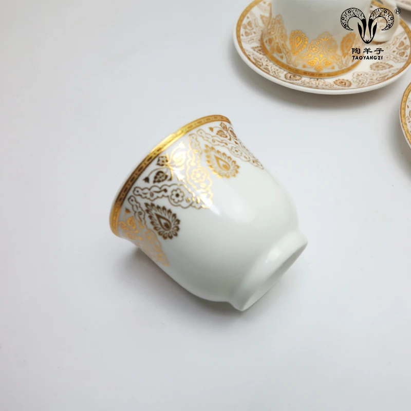 Турецкий рынок, лидер продаж, белоснежная керамическая Серебряная чайная чашка и блюдце