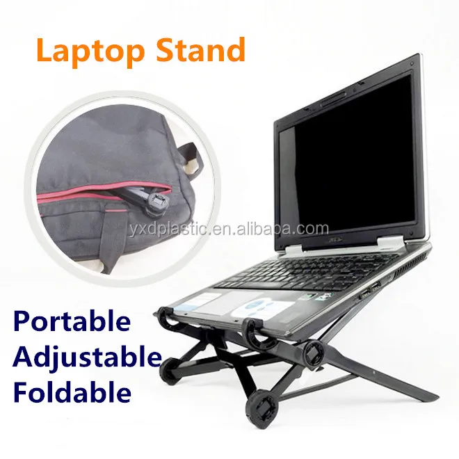 Portable and Convenient Foldable Ergonomics Laptop Stand Adjustable Notebook Stand with Plastic and Metal Materials