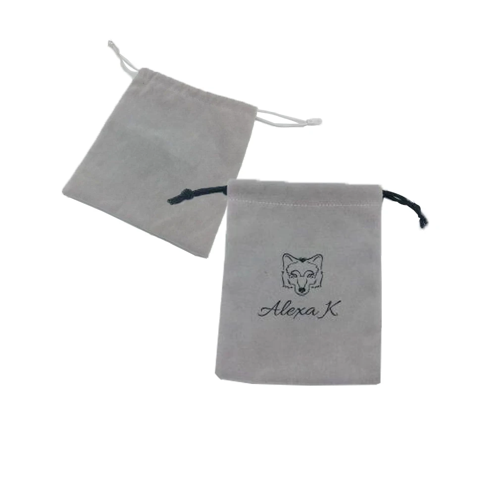 Wholesale custom logo envelope velvet bag jewelry packaging pouch