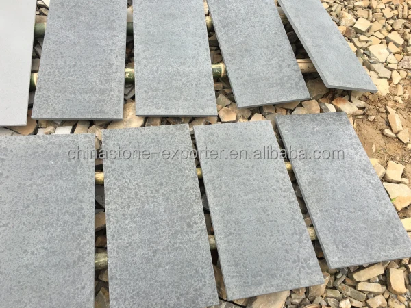 
China cheap grey andesite honed basalt paving stone for wall 