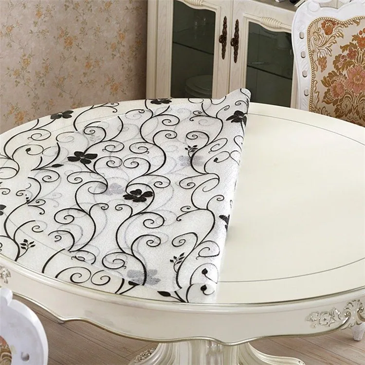 Table Cover Protector Desk Mat Table Cloth Transparent DIY Round PVC Free Square Bci Plant Printed Reach Vinyl Tablecloth 1000m