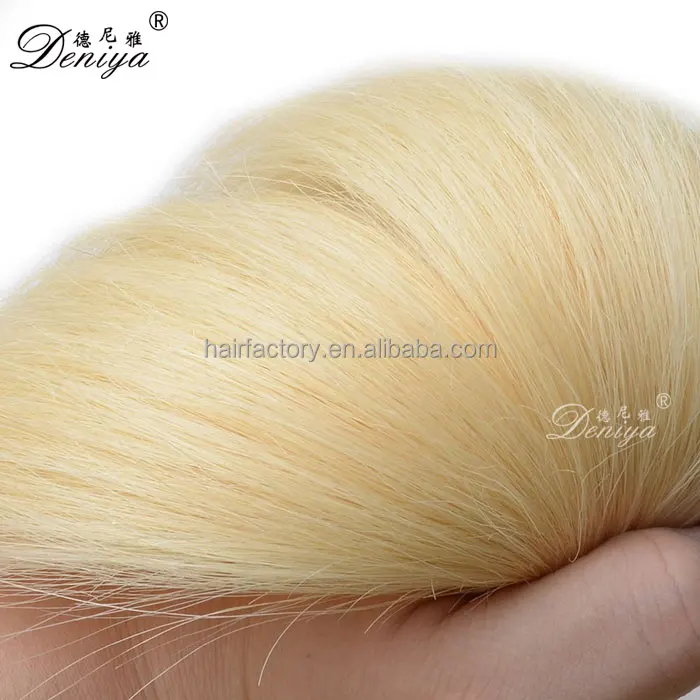 Unprocessed Virgin Braziliang Hair Blonde 613 Human Hair Extension Type:HAIR WEAVING