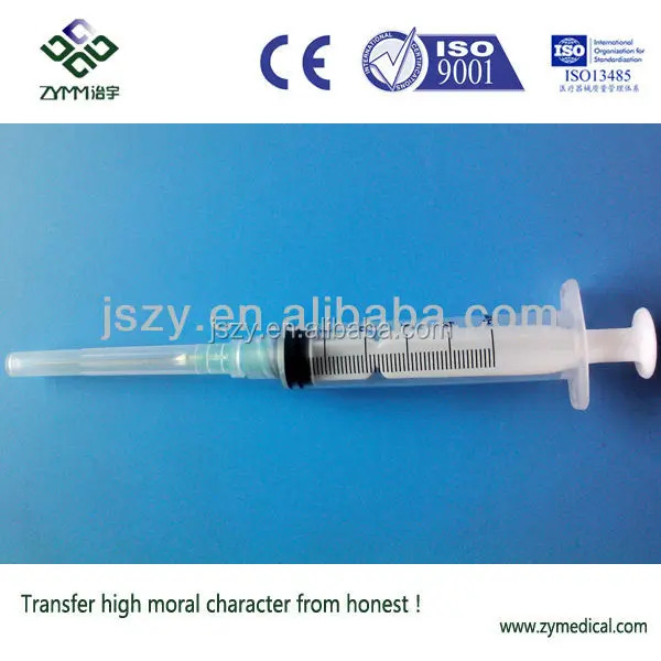 
5cc 3-part disposable syringe with needle 