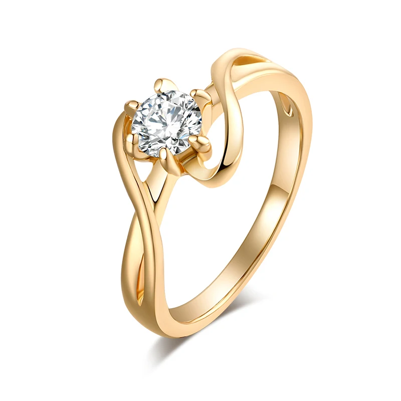 Cubic Zirconia Rings For Women Surround S Type Trendy Zinc Alloy Rings Jewelry Bijouterie Wholesale