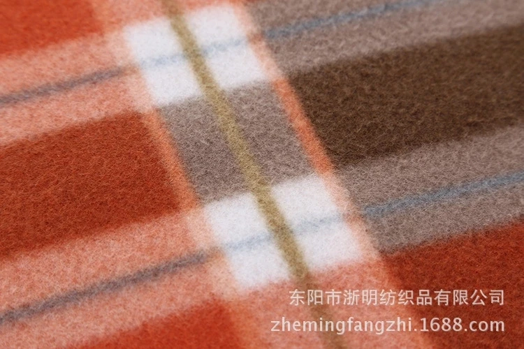 cheap price 100% Polyester plaid blanket scarf printed picnic polar fleece blanket in stock