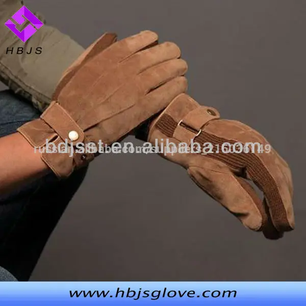 зимой теплый муёчин вождение мода перчатки замшевые