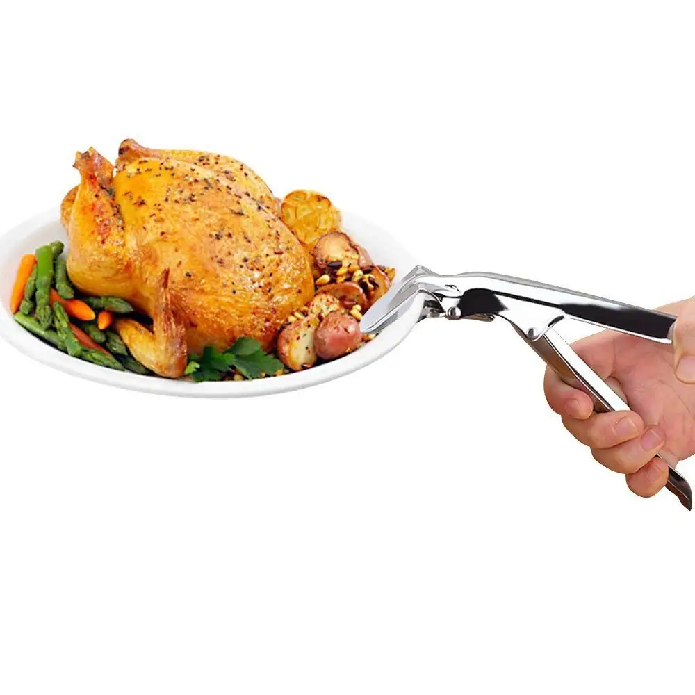 Grill Grate Lifter Gripper, Stainless steel Grill Accessories works for Charcoal Grill