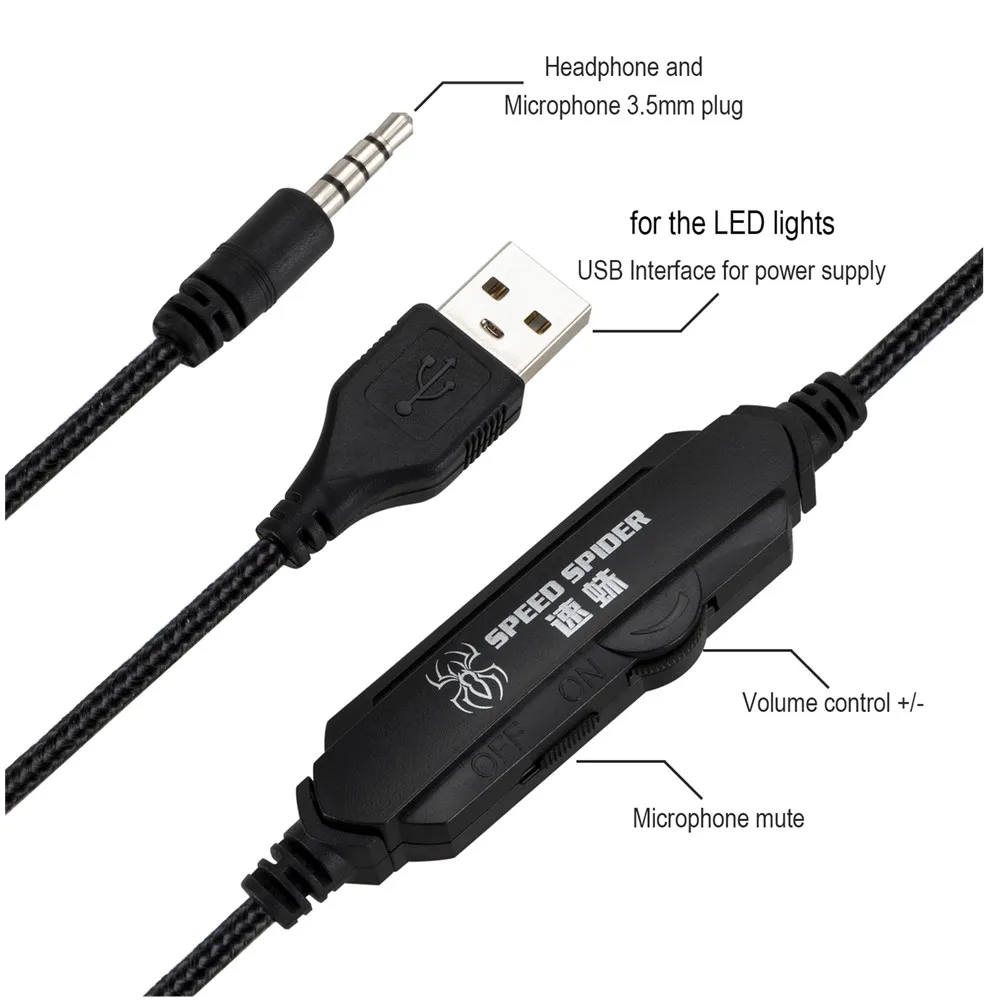 Best Quality Manufacture Gaming Headset Wired with Microphone Fone de Ouvido Computer ps4 Audifonos Stereo Gamer Headphones