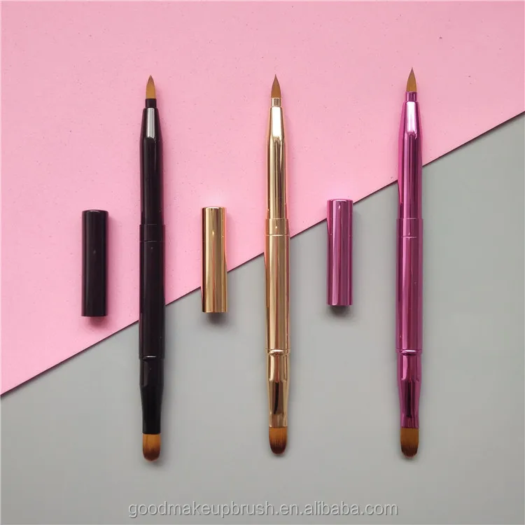 dual retractable lip liner brush
