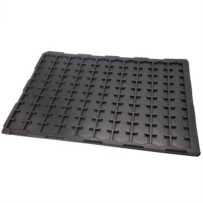 High quality plastic black esd pcb tray antistatic electronic components ODM OEM PVC/PET/ABS blister tray package