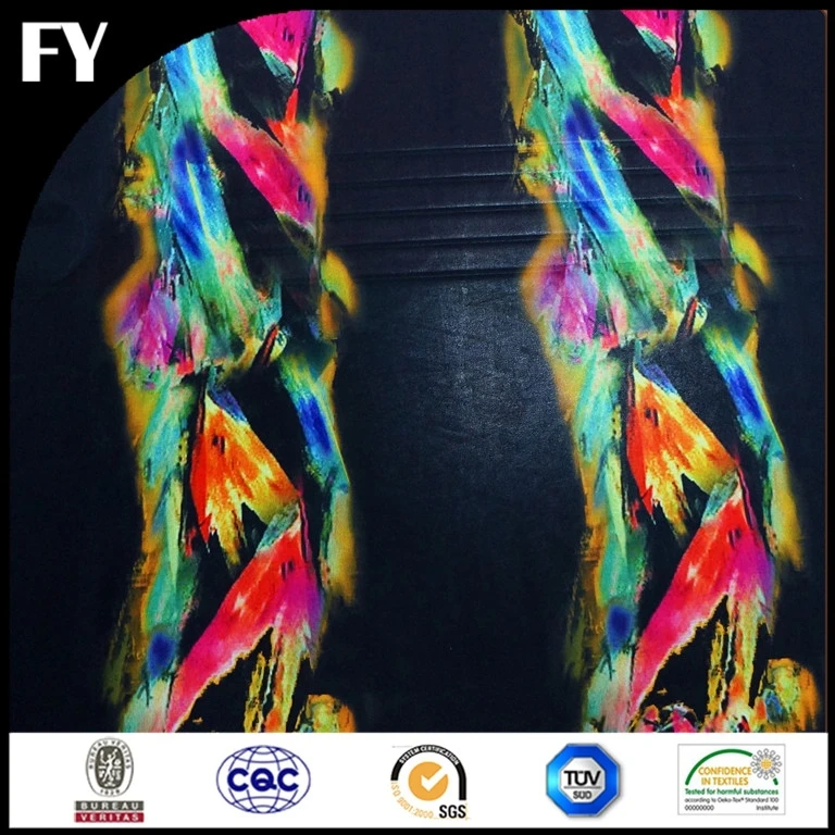 Высококачественная шелковая атласная лайкра с цифровым принтом на заказ