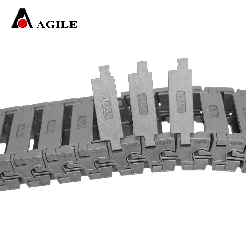 
18x30 high speed low noise sabin reinforced nylon muted drag chain 