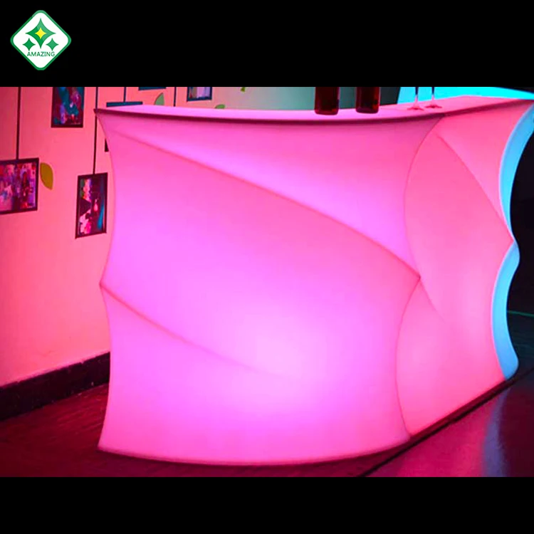 
Luminous Color Change Illuminated LED Bar Counter/ Hot Sell LED BarCounter/ LED Outdoor Lawn Use Bar Counter 