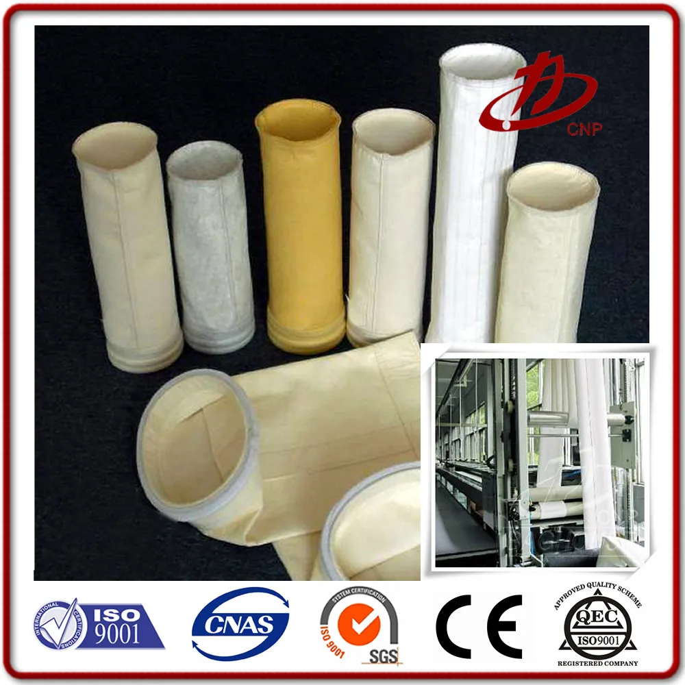 PTFE membrane coated PPS high temperature dust filter bag used for air purification gas cleaning
