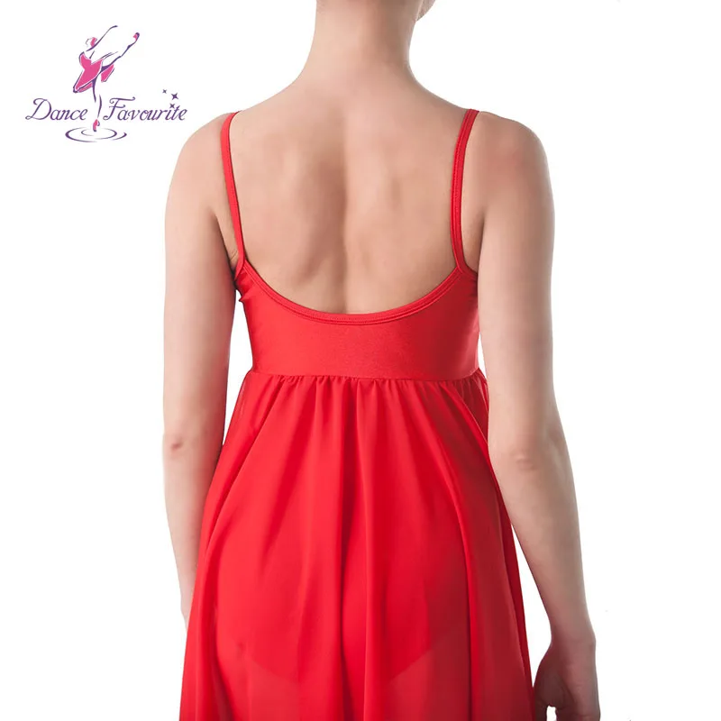 Top Selling Red Chiffon Dress for Adult Girls Ballet, Lyrical and Contemporary Dancing 02D0120