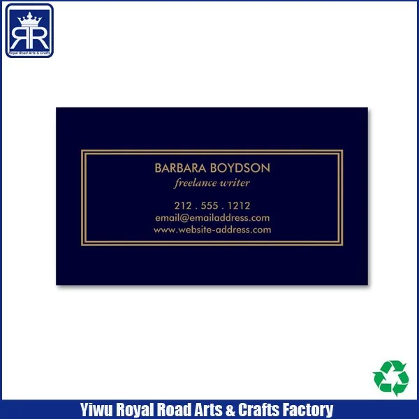 2016 high quality hot stamped luxury paper card with custom printing