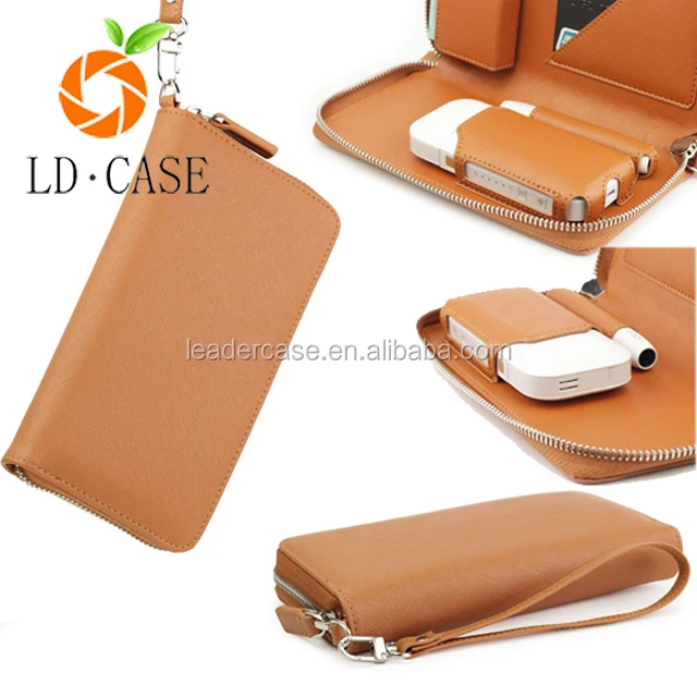 
 Оптовая цена, многофункциональный кожаный чехол iqos на молнии  