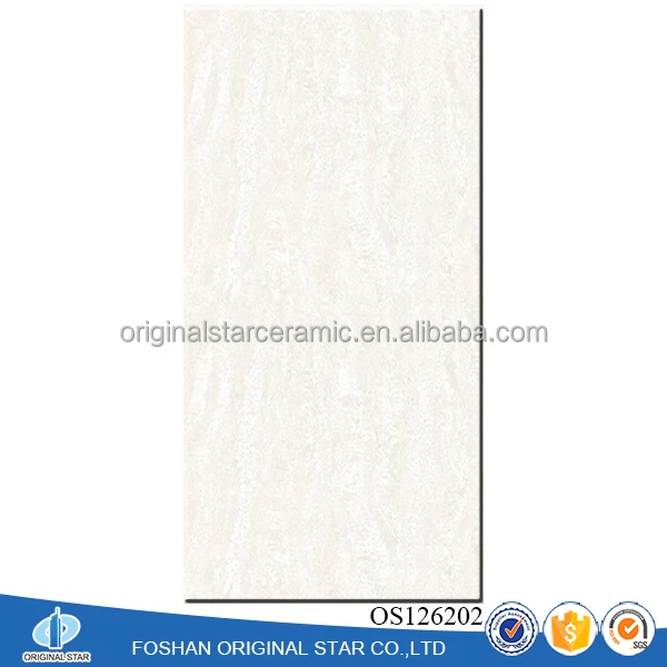 60X120 Polished Porcelain White Travertine Floor Tiles Supermarket Wall Tiles 600X1200 Tiles For Floor
