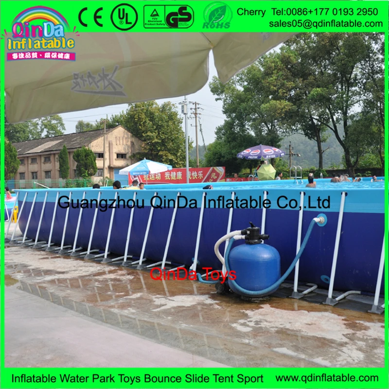 
Commercial outdoor giant rectangular above ground swimming pool for water park 