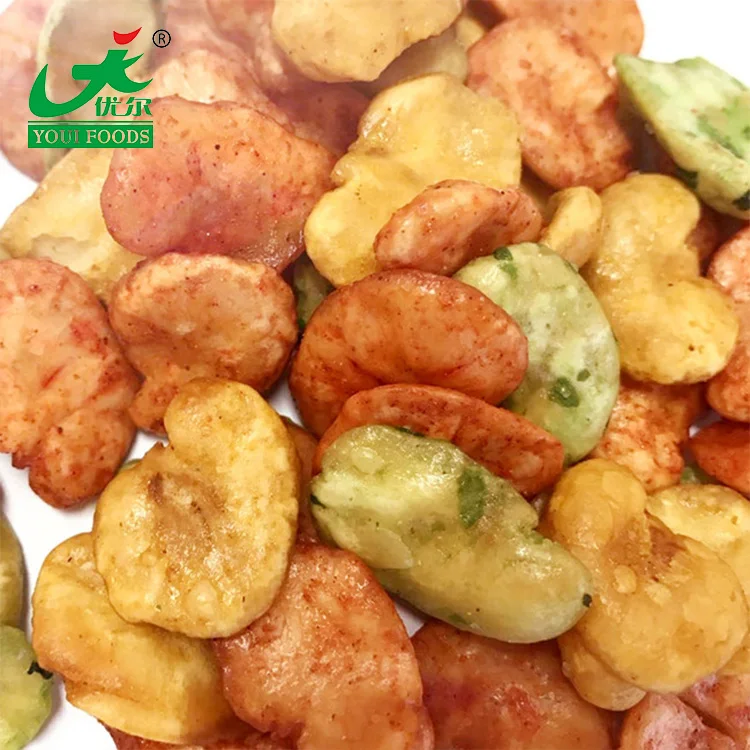 Seaweed high fiber coated broad bean chips retailer bag