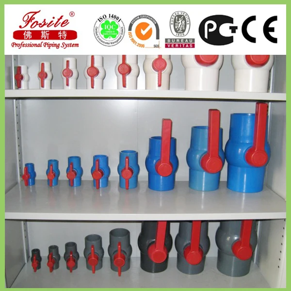 FOSITE Fitting Ball Valve UPVC Compact Ball Valve Era Brand DIN/ BS/ ANSI Standard