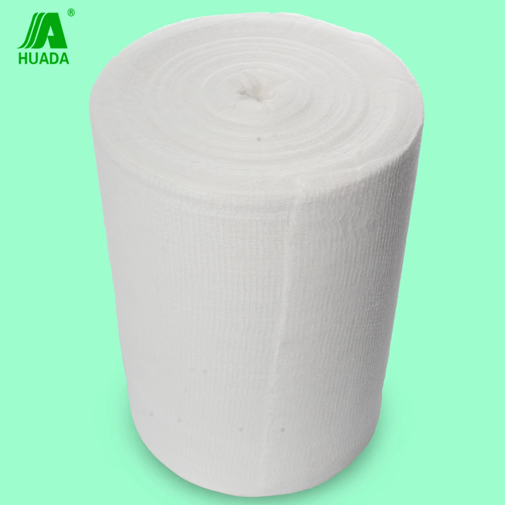 high quality absorbent bleached  medical zigzag gauze roll 65cm 100m,  90cm x 100m -4ply cotton gauze roll, pillow type 2ply